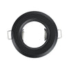 GloboStar® DELTA 77808 Χωνευτό Στρόγγυλο Σποτ Οροφής για Λάμπα MR16 με Βάση GU5.3 ή GU10 - IP20 - Μεταλλικό - Φ83 x Υ31mm - Μαύρο - 5 Χρόνια Εγγύηση
