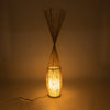 GloboStar® PORTONOVO S-02276 Boho Επιδαπέδιο Φωτιστικό Μονόφωτο 1 x E27 AC220-240V IP20 - Φ35 x Υ165cm - Μπεζ Ξύλινο Πλέγμα - 5 Χρόνια Εγγύηση