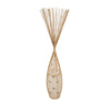 GloboStar® PORTONOVO S-02276 Boho Επιδαπέδιο Φωτιστικό Μονόφωτο 1 x E27 AC220-240V IP20 - Φ35 x Υ165cm - Μπεζ Ξύλινο Πλέγμα - 5 Χρόνια Εγγύηση