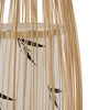 GloboStar® PORTONOVO S-02276 Boho Επιδαπέδιο Φωτιστικό Μονόφωτο 1 x E27 AC220-240V IP20 - Φ35 x Υ165cm - Μπεζ Ξύλινο Πλέγμα - 5 Χρόνια Εγγύηση