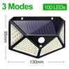 100 LED Ηλιακο Φωτιστικο Αδιάβροχο 1000Lm PIR Ανίχνευση Κίνησης και Σταθερή Λειτουργεία για Φωτισμο Κήπων Ψυχρο Λευκο 1τεμ.