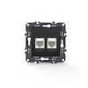 PRIME ΠΡΙΖΑ ΤΗΛΕΦΩΝΟΥ 1xRJ11 CAT3 IP20 & ΠΡΙΖΑ ΔΙΚΤΥΟΥ 1xRJ45 CAT6 UTP IP20 MAT ΑΝΘΡΑΚΙ