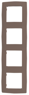 PRIME ΠΛΑΙΣΙΟ 4 ΘΕΣΕΩΝ IP20 ΕΚΡΟΥ