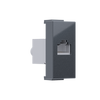 ^ MODYS ΠΡΙΖΑ ΔΙΚΤΥΟΥ ΑΝΘΡΑΚΙ  1 ΣΤ. RJ45 CAT.6A ΜΕ ΘΩΡΑΚΙΣΗ IP20