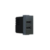 ^ MODYS ΠΡΙΖΑ ΤΡΟΦΟΔΟΣΙΑΣ USB 1 ΣΤ. 2XUSB A+C ΑΝΘΡΑΚΙ 5VDC 3A IP20