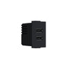 ^ MODYS ΠΡΙΖΑ ΤΡΟΦΟΔΟΣΙΑΣ USB 1 ΣΤ. 2XUSB A+C ΜΑΥΡΟ ΜΑΤ 5VDC 3A IP20