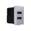 ^ MODYS ΠΡΙΖΑ ΤΡΟΦΟΔΟΣΙΑΣ USB 1 ΣΤ. 2xUSB ΑΣΗΜΙ 5VDC 2X1.2A IP20