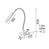 LED Φ/Σ ΓΡΑΦΕΙΟ 5W ΜΠΛΕ 4000K+ΣΠΙΡΑΛ+ΚΛΙΠ230V 7,5X11,5XH43CM BAZ2