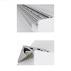 GloboStar® 70823-1M Προφίλ Αλουμινίου για Σκαλοπάτια Ανοδιωμένο με Λευκό Οπάλ Κάλυμμα για 1 Σειρά Ταινίας LED Πατητό - Press On 1 Μέτρο