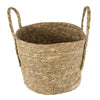 GloboStar® Artificial Garden TINOS 20292 Διακοσμητικό Πλεκτό Καλάθι - Κασπώ Γλάστρα - Flower Pot Μπεζ Φ35cm x Υ30cm