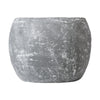 GloboStar® Artificial Garden ALONISSOS 20459 Τσιμεντένιο Κασπώ Γλάστρα - Flower Pot Γκρι Φ23.5cm x Υ18cm