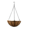 GloboStar® Artificial Garden SALAMINA 20480 Κρεμαστό Κασπώ Γλάστρα - Flower Pot από Φλοιό Καρύδας Καφέ Φ30cm x Υ15cm