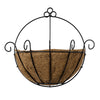 GloboStar® Artificial Garden KOUFONISIA 20482 Επιτοίχιο Κασπώ Γλάστρα - Flower Pot από Φλοιό Καρύδας Καφέ Φ25cm x Υ15cm
