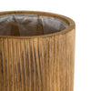 GloboStar® Artificial Garden JAMAICA 20555 Διακοσμητικό Ξύλινο Κασπώ Γλάστρα - Flower Pot Καφέ Φ27 x Υ61cm