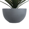 GloboStar® Artificial Garden BALTIMORE 20696 Διακοσμητικό Πολυεστερικό Τσιμεντένιο Κασπώ Γλάστρα - Flower Pot Γκρι Φ43 x Υ23cm