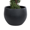GloboStar® Artificial Garden VITORIA 20701 Διακοσμητικό Πολυεστερικό Τσιμεντένιο Κασπώ Γλάστρα - Flower Pot Μαύρο Φ55 x Υ40cm