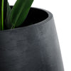 GloboStar® Artificial Garden TIJUANA 20704 Διακοσμητικό Πολυεστερικό Τσιμεντένιο Κασπώ Γλάστρα - Flower Pot Μαύρο Φ82 x Υ90cm