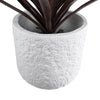 GloboStar® Artificial Garden MALVEN 20710 Επιδαπέδιο Πολυεστερικό Τσιμεντένιο Κασπώ Γλάστρα - Flower Pot Λευκό Φ31 x Υ28cm