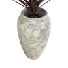 GloboStar® Artificial Garden IRISH 20721 Επιδαπέδιο Πολυεστερικό Τσιμεντένιο Κασπώ Γλάστρα - Flower Pot Λευκό με Μπεζ Φ55 x Υ90cm