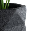 GloboStar® Artificial Garden GENOVA 20724 Επιδαπέδιο Πολυεστερικό Τσιμεντένιο Κασπώ Γλάστρα - Flower Pot Μαύρο Φ40 x Υ90cm