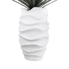 GloboStar® Artificial Garden PORTOFINO 20730 Επιδαπέδιο Πολυεστερικό Τσιμεντένιο Κασπώ Γλάστρα - Flower Pot Λευκό Φ50 x Υ80cm