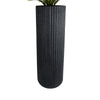 GloboStar® Artificial Garden MATERA 20733 Επιδαπέδιο Πολυεστερικό Τσιμεντένιο Κασπώ Γλάστρα - Flower Pot Μαύρο Φ42 x Υ120cm