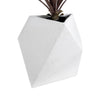 GloboStar® Artificial Garden ALBEROBELLO 20737 Επιδαπέδιο Πολυεστερικό Τσιμεντένιο Κασπώ Γλάστρα - Flower Pot Λευκό Μ50 x Π30 x Υ50cm