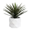 GloboStar® Artificial Garden VARENNA 20742 Επιδαπέδιο Πολυεστερικό Τσιμεντένιο Κασπώ Γλάστρα - Flower Pot Λευκό Φ40 x Υ30cm