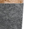 GloboStar® Artificial Garden TOSCANE 20749 Επιδαπέδιο Πολυεστερικό Τσιμεντένιο Κασπώ Γλάστρα - Flower Pot Γκρι με Καφέ Μ110 x Π30 x Υ61cm