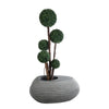 GloboStar® Artificial Garden FLORENCE 20750 Επιδαπέδιο Πολυεστερικό Τσιμεντένιο Κασπώ Γλάστρα - Flower Pot Γκρι Μ108 x Π72 x Υ40cm