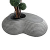 GloboStar® Artificial Garden FLORENCE 20751 Επιδαπέδιο Πολυεστερικό Τσιμεντένιο Κασπώ Γλάστρα - Flower Pot Γκρι Μ130 x Π90 x Υ48cm