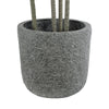GloboStar® Artificial Garden ERICE 20757 Επιδαπέδιο Πολυεστερικό Τσιμεντένιο Κασπώ Γλάστρα - Flower Pot Γκρι Φ25 x Υ23cm