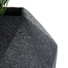 GloboStar® Artificial Garden CARNABY 20779 Επιδαπέδιο Πολυεστερικό Τσιμεντένιο Κασπώ Γλάστρα - Flower Pot Μαύρο Μ38 x Π38 x Υ38cm