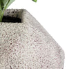 GloboStar® Artificial Garden BOROUGH 20781 Επιδαπέδιο Πολυεστερικό Τσιμεντένιο Κασπώ Γλάστρα - Flower Pot Λευκό με Μπεζ Μ38 x Π38 x Υ38cm