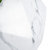 GloboStar® Artificial Garden BRIXTON 20783 Επιδαπέδιο Πολυεστερικό Τσιμεντένιο Κασπώ Γλάστρα - Flower Pot Λευκό Μ38 x Π38 x Υ38cm