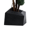 GloboStar® Artificial Garden CAMDEN 20789 Επιδαπέδιο Πολυεστερικό Τσιμεντένιο Κασπώ Γλάστρα - Flower Pot Μαύρο Μ49 x Π49 x Υ44cm