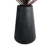 GloboStar® Artificial Garden SOHO 20790 Επιδαπέδιο Πολυεστερικό Τσιμεντένιο Κασπώ Γλάστρα - Flower Pot Μαύρο Φ60 x Υ90cm