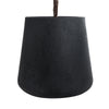 GloboStar® Artificial Garden SOHO 20791 Επιδαπέδιο Πολυεστερικό Τσιμεντένιο Κασπώ Γλάστρα - Flower Pot Μαύρο Φ65 x Υ60cm