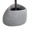 GloboStar® Artificial Garden OXFORD 20794 Επιδαπέδιο Πολυεστερικό Τσιμεντένιο Κασπώ Γλάστρα - Flower Pot Γκρι Μ60 x Π55 x Υ43cm
