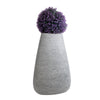 GloboStar® Artificial Garden OXFORD 20796 Επιδαπέδιο Πολυεστερικό Τσιμεντένιο Κασπώ Γλάστρα - Flower Pot Γκρι Μ45 x Π40 x Υ72cm