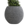 GloboStar® Artificial Garden COLUMBIA 20797 Επιδαπέδιο Πολυεστερικό Τσιμεντένιο Κασπώ Γλάστρα - Flower Pot Γκρι Φ40 x Υ35cm