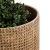 GloboStar® Artificial Garden GIUSEPPE 20800 Διακοσμητικό Πολυεστερικό Τσιμεντένιο Κασπώ Γλάστρα - Flower Pot Καφέ Φ35 x Υ33cm
