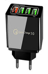 3.1A Επιτοίχιος Γρήγορος Φορτιστής QC3.0 4 Θυρες Usb-5v-9v-12v-1τεμ