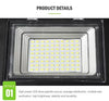 300w Ηλιακό Φωτιστικό Led-600smd 5730 κήπου-Ψυχρο Λευκο-1τεμ. - ecoinn.gr