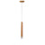 Μοντέρνο Κρεμαστό Φωτιστικό Οροφής Μονόφωτο LED Μπεζ Ξύλινο  WOODFALLS 01252