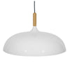 Μοντέρνο Κρεμαστό Φωτιστικό Οροφής Μονόφωτο Λευκό Μεταλλικό Καμπάνα Φ45  VALLETE WHITE 01256