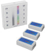 Ασύρματος LED RGB Controller με Χειριστήριο Τοίχου Αφής 2.4G RF 12v (432w) - 24v (864w) DC για Τρία Group  04053