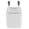 Φορτιστής USB 2 Θέσεων Wall Adapter 2.1A &amp; 1A 5V DC Λευκός με Χρώμιο  69996