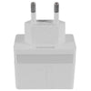 Φορτιστής USB 4 Θέσεων Wall Adapter 2 x AUTO 2.1A &amp; 2 x 1A 5V DC Λευκός με Χρώμιο  69997