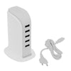 Επιτραπέζιος Φορτιστής USB 5 Θέσεων 6A 30 Watt 5V DC Λευκός  69999